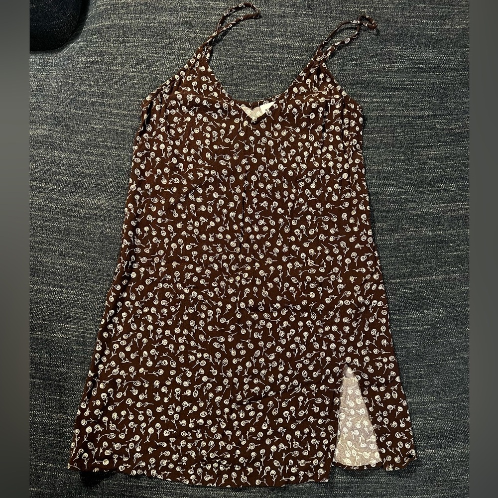 Sunday Best Chocolate Floral Mini Dress